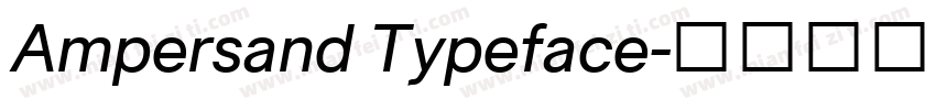 Ampersand Typeface字体转换